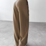 Spodnie z wysokim stanem XAUS OLAVOGA beżowe