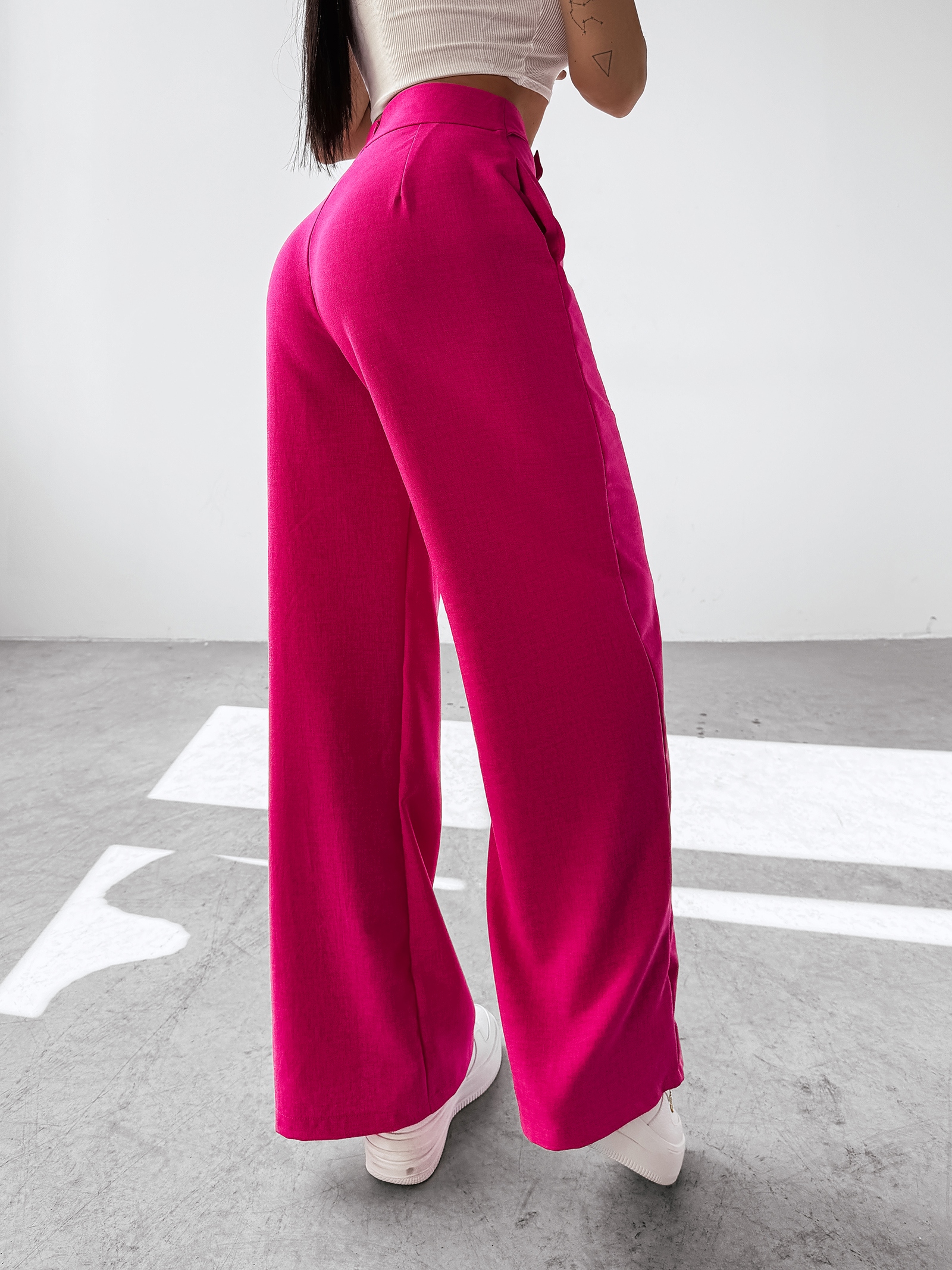 Spodnie casualowe SEINE OLAVOGA amarantowe