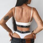 Komplet bieliźniany ZAIST OLAVOGA ecru-czarny