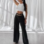 Spodnie casualowe SEINE OLAVOGA czarne