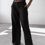 Spodnie casualowe SEINE OLAVOGA czarne