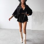 Komplet muślinowy NEGRONI OLAVOGA czarny