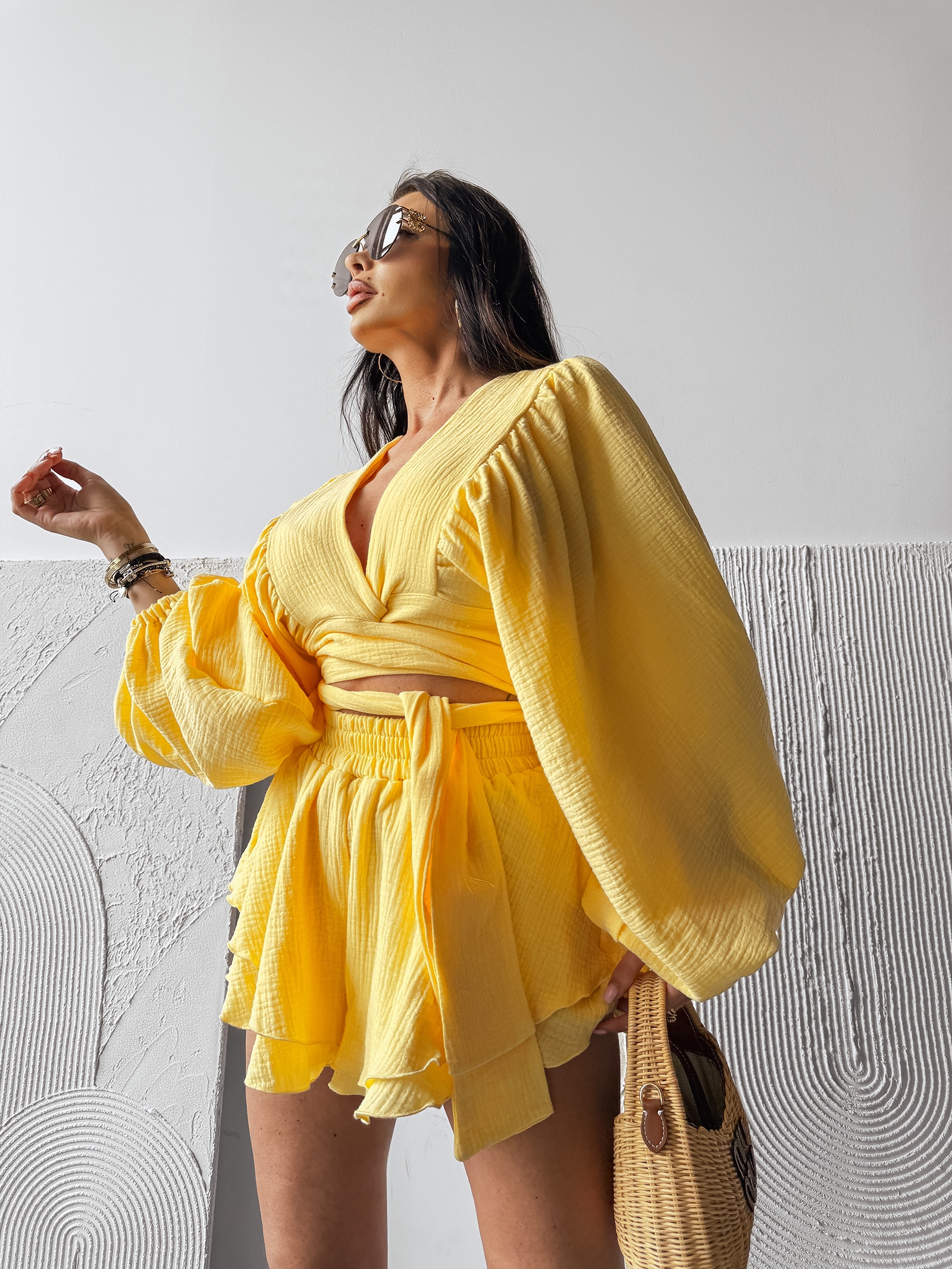 Komplet muślinowy NEGRONI OLAVOGA żółty