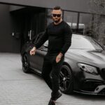 Komplet męski bawełniany KABUL OLAVOGA czarny