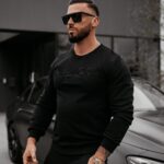 Komplet męski bawełniany KABUL OLAVOGA czarny