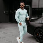 Komplet męski bawełniany KABUL OLAVOGA miętowy