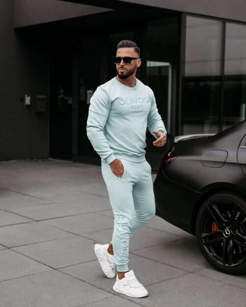 Komplet męski bawełniany KABUL OLAVOGA miętowy