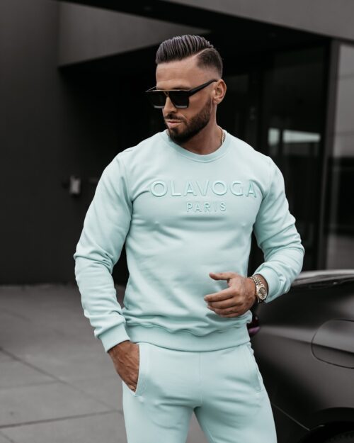 Komplet męski bawełniany KABUL OLAVOGA miętowy