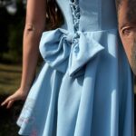 Sukienka rozkloszowana NB Lija niebieska