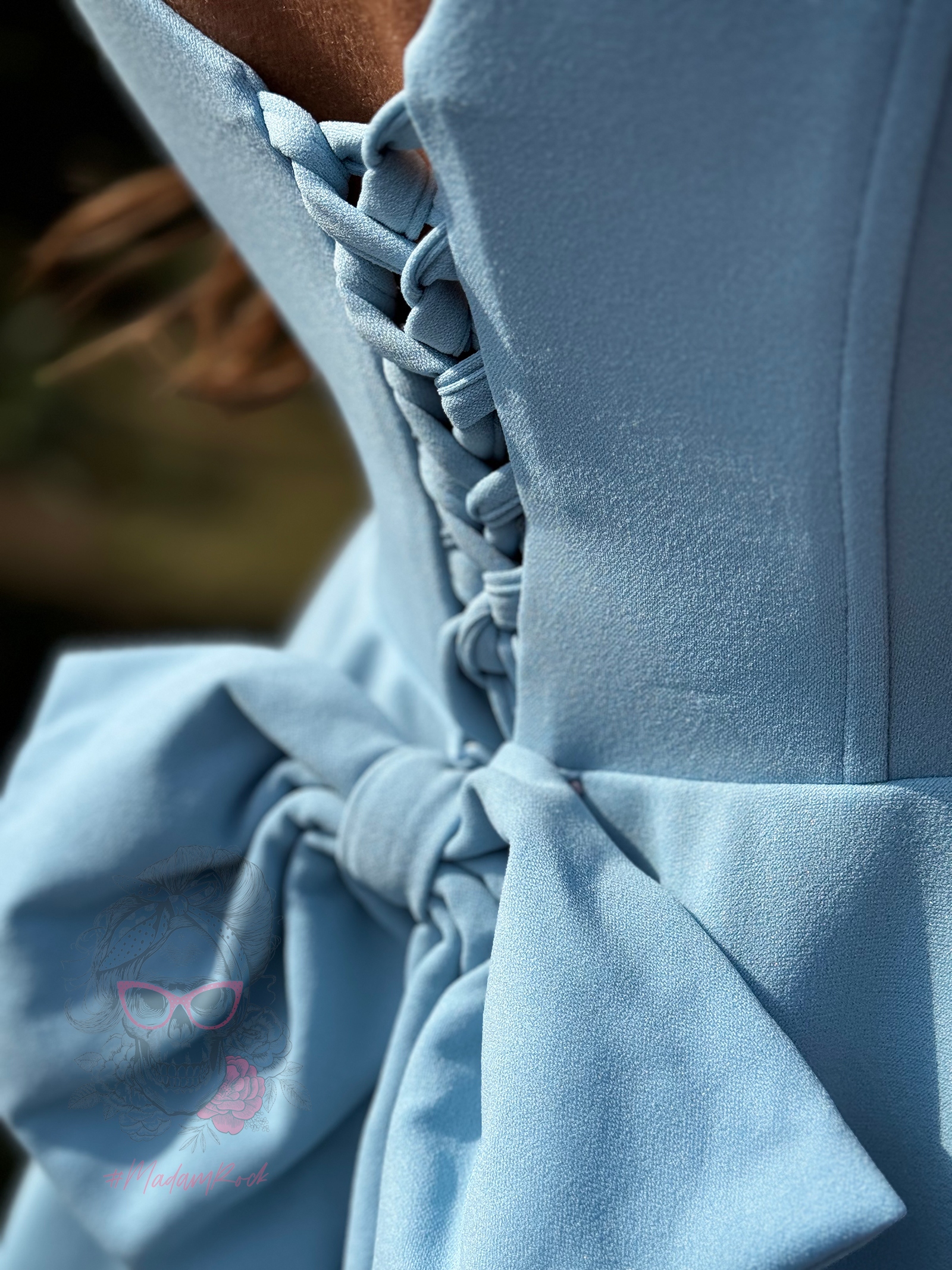 Sukienka rozkloszowana NB Lija niebieska