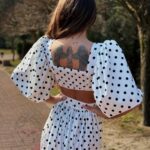 Komplet w kropki NB Bilbi biały