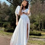 Komplet w kropki NB Bilbi biały