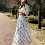 Komplet w kropki NB Bilbi biały