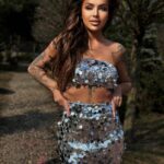 Top cekinowy NB Balonse srebrny