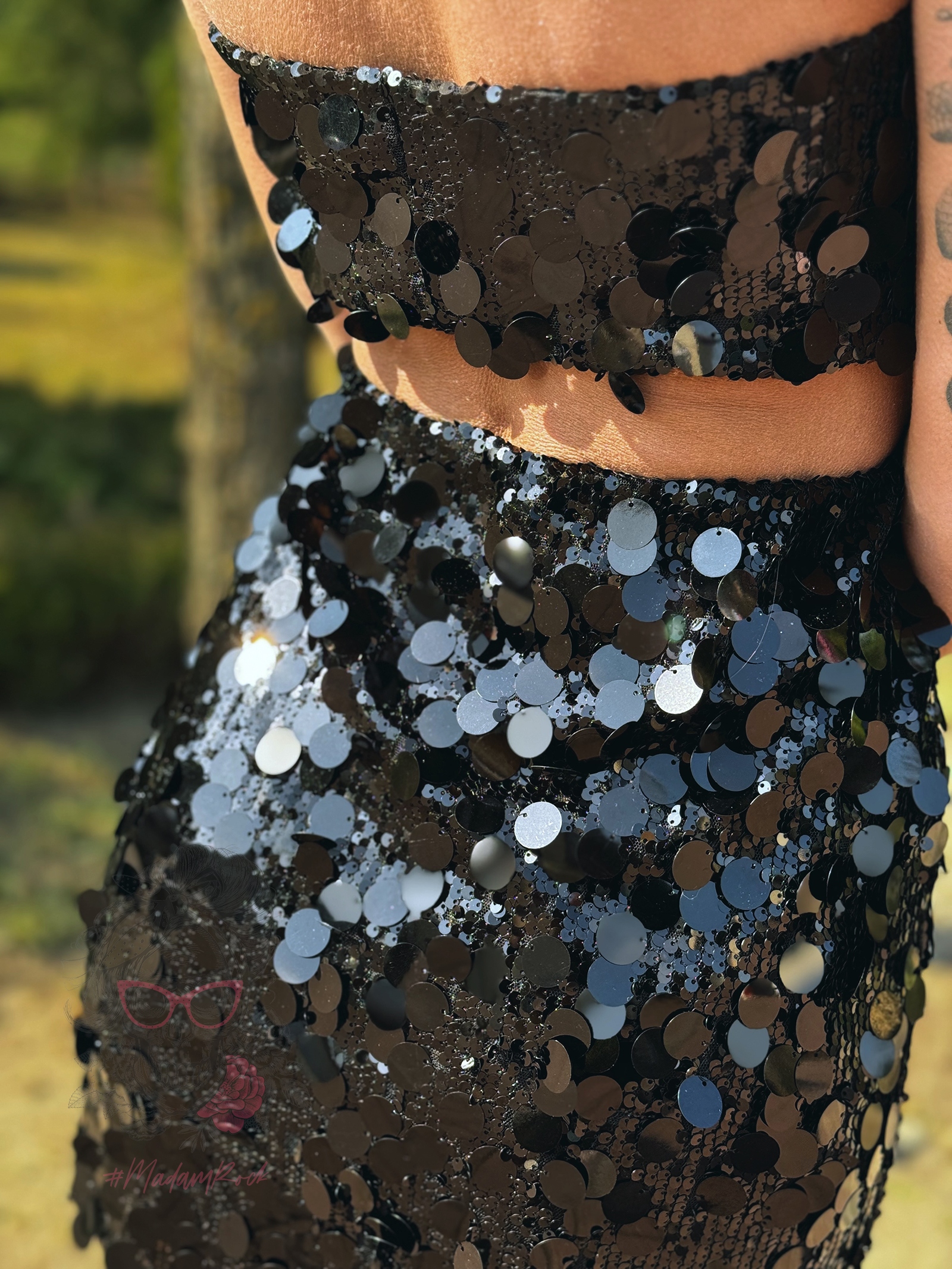 Spódniczka cekinowa NB Balonse czarna