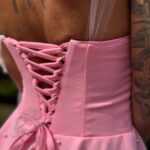 Sukienka z perłami NB Annabel różowa