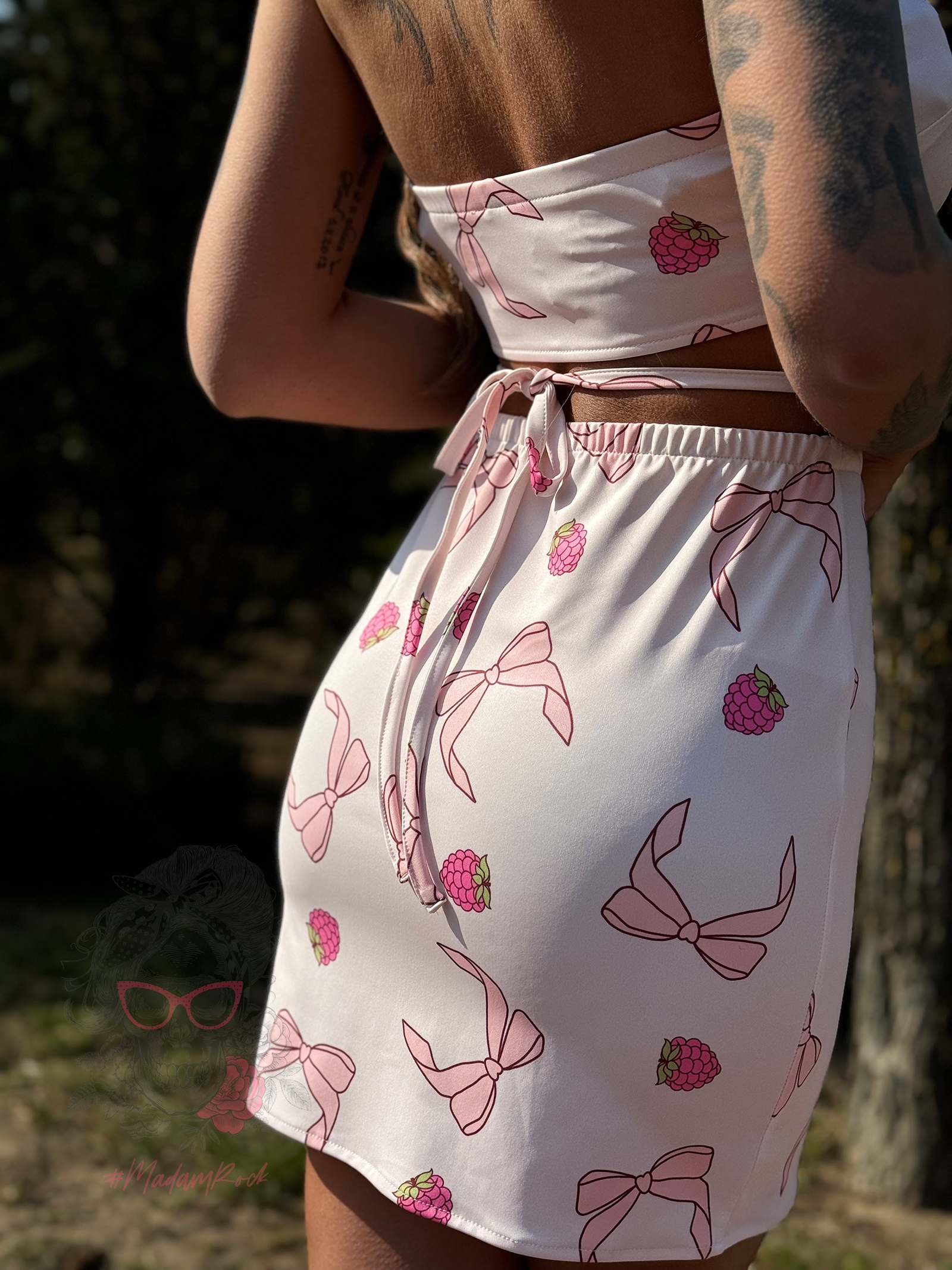 Komplet w kokardki NB Cesse pudrowy