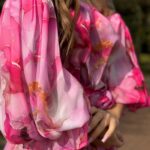 Sukienka maxi NB Boloria kwiaty różowa