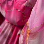 Sukienka maxi NB Boloria kwiaty różowa