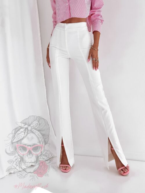 Spodnie eleganckie dzwony Keloni II białe