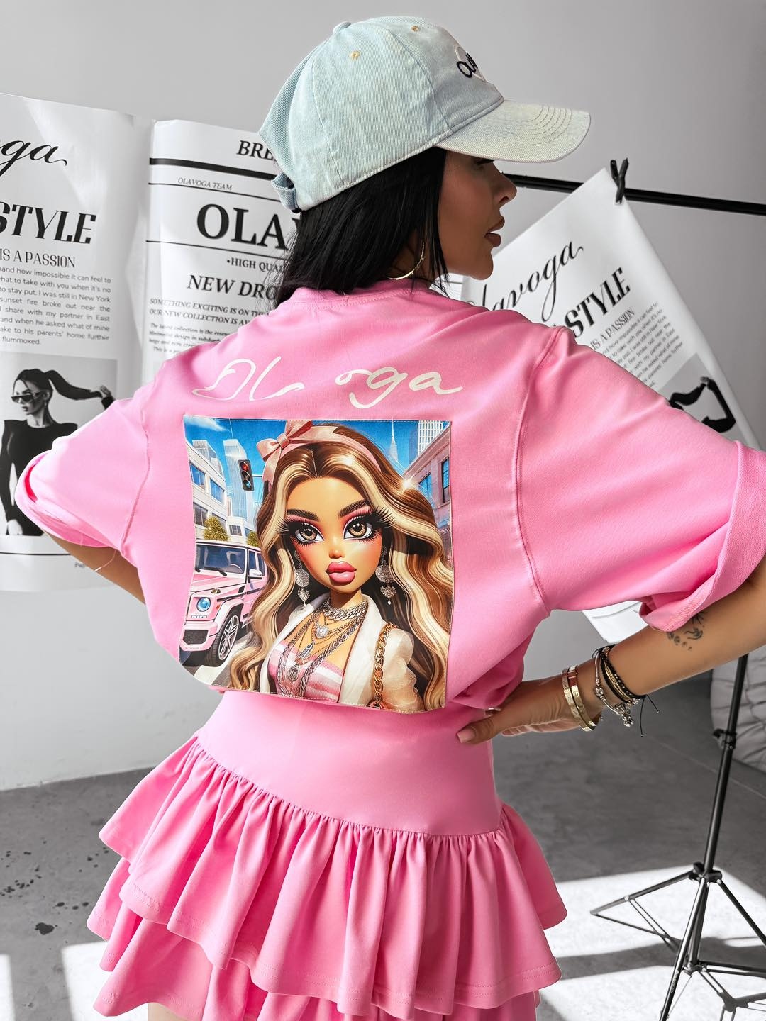 Czapka casualowa unisex PORTA OLAVOGA jasny jeans