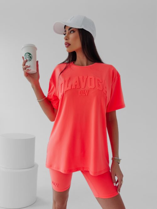 T-shirt oversize Cari Ola Voga pomarańczowy