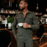 Komplet męski casualowy STARLIING OLAVOGA khaki