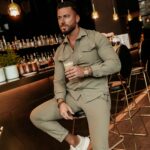 Komplet męski casualowy STARLIING OLAVOGA beżowy