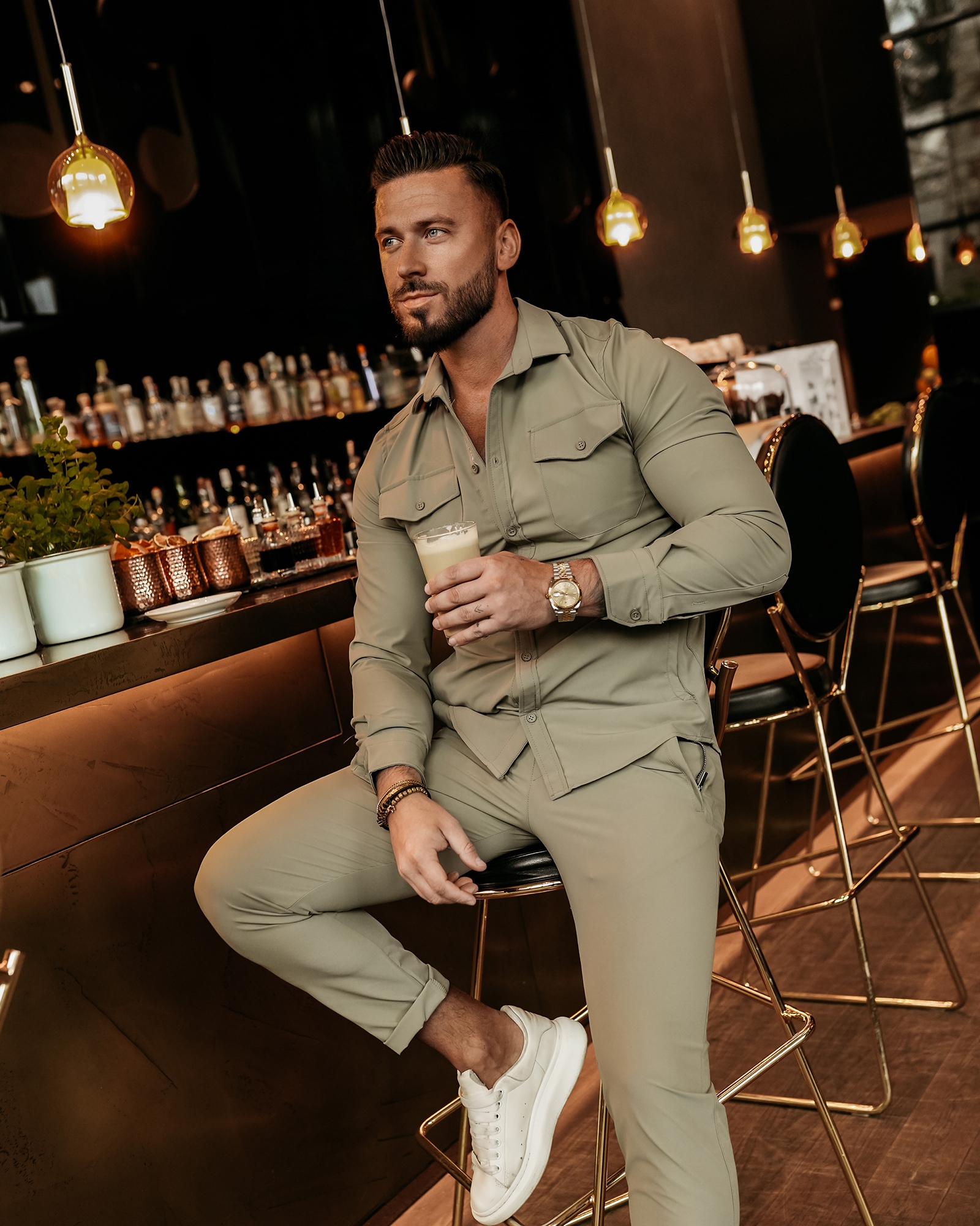 Komplet męski casualowy STARLIING OLAVOGA beżowy Komplet męski casualowy STARLIING OLAVOGA beżowy