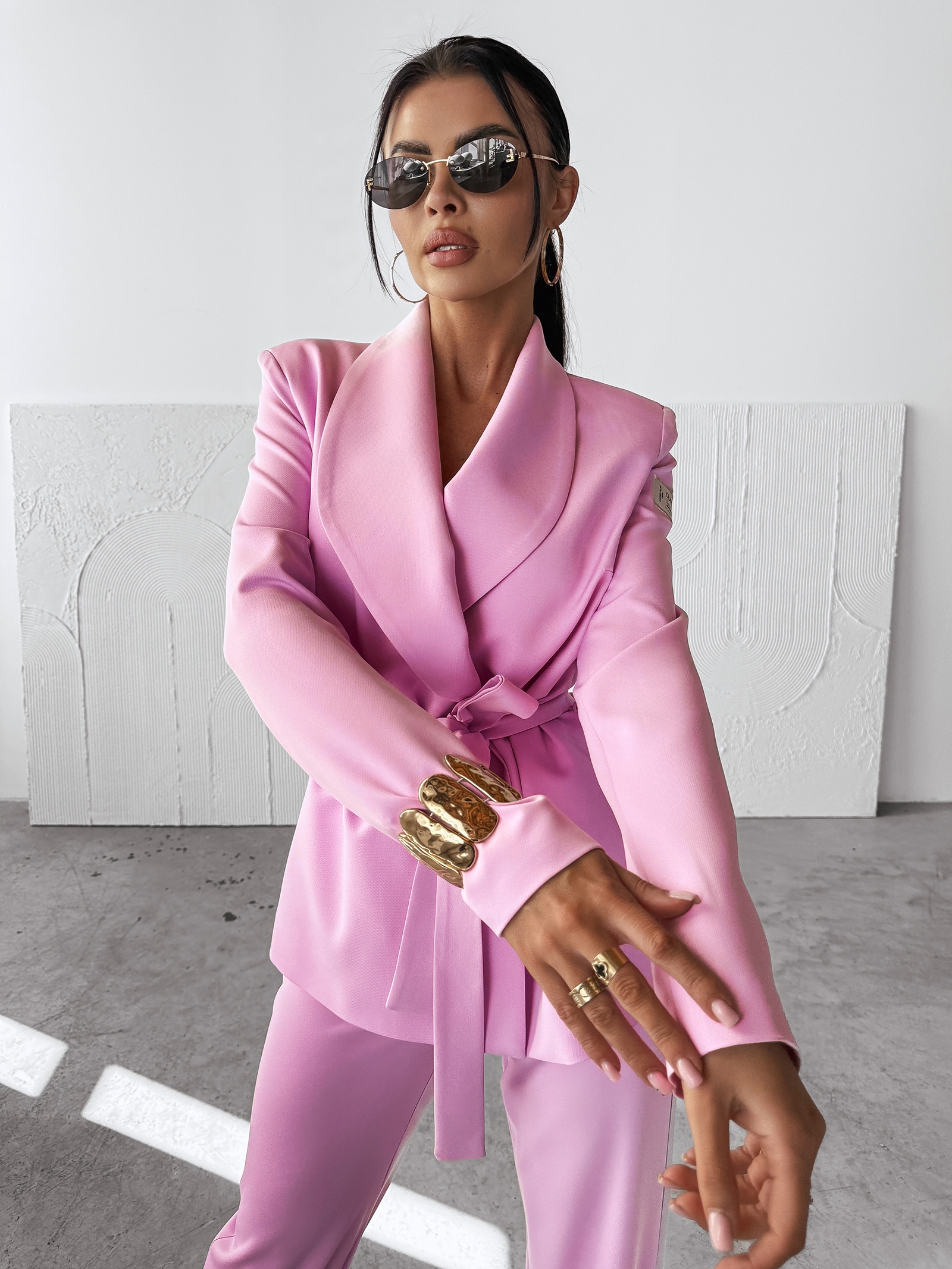 Garnitur damski MARGARITA OLAVOGA różowy