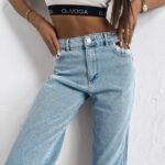 Spodnie jeansowe LEOIA OLAVOGA niebieskie