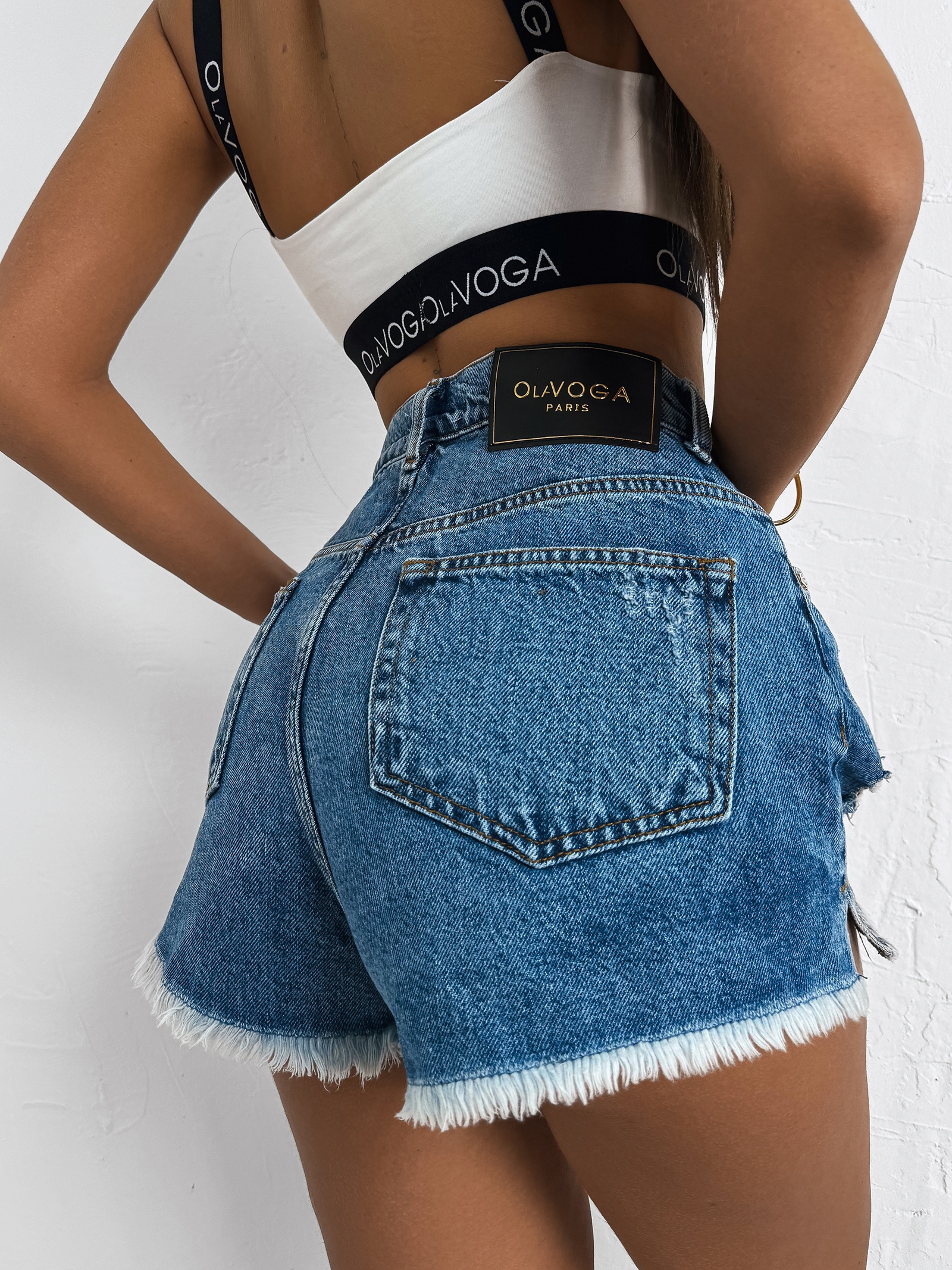 Szorty damskie FLYLIE OLAVOGA ciemnoniebieskie