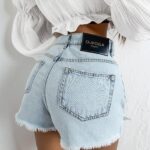 Szorty damskie FLYLIE OLAVOGA jasnoniebieskie