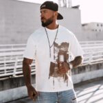 T-shirt męski klasyczny VERNICE OLAVOGA ecru