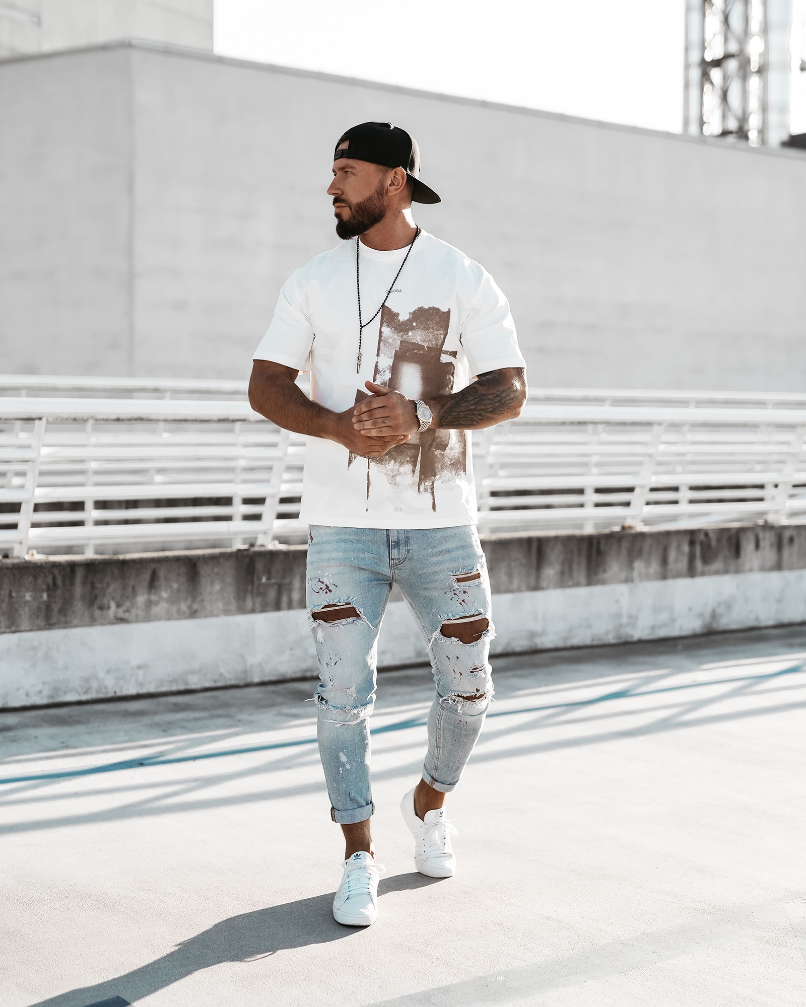 T-shirt męski klasyczny VERNICE OLAVOGA ecru T-shirt męski klasyczny VERNICE OLAVOGA ecru