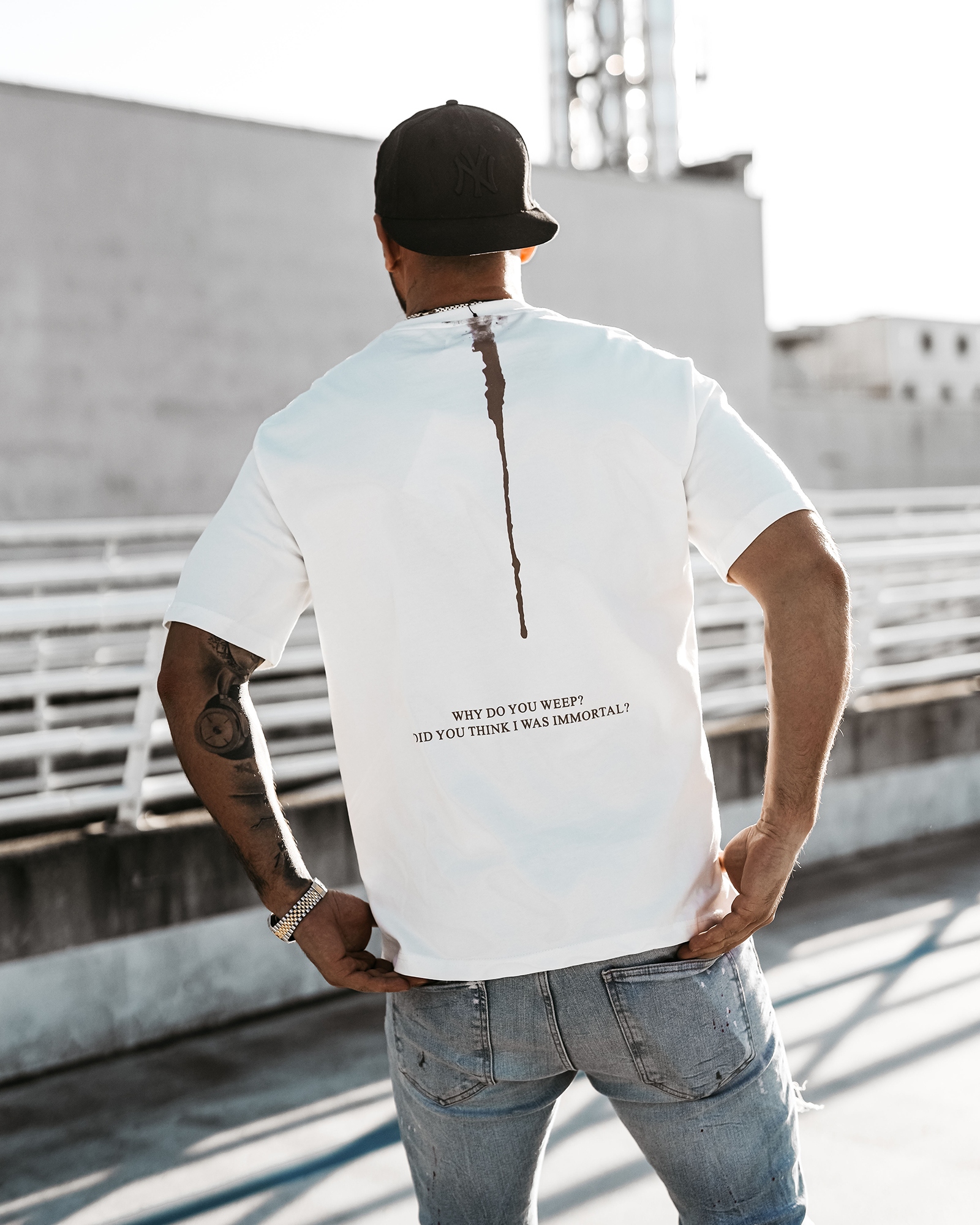 T-shirt męski klasyczny VERNICE OLAVOGA ecru T-shirt męski klasyczny VERNICE OLAVOGA ecru