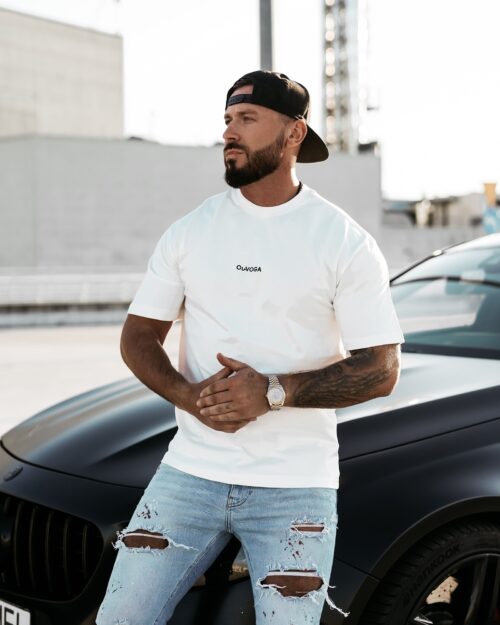 T-shirt męski klasyczny GREAK OLAVOGA ecru