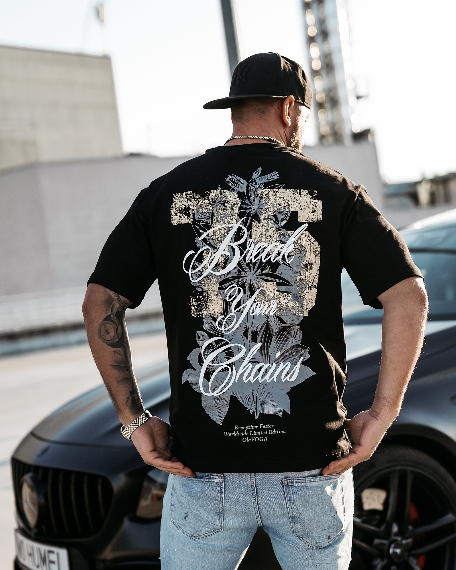 T-shirt męski klasyczny GREAK OLAVOGA czarny T-shirt męski klasyczny GREAK OLAVOGA czarny