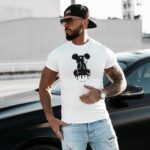 T-shirt męski slim CAVE OLAVOGA ecru