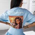 T-shirt klasyczny CAMPARI OLAVOGA niebieski