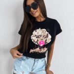 T-shirt bawełniany HENNESSY OLAVOGA czarny