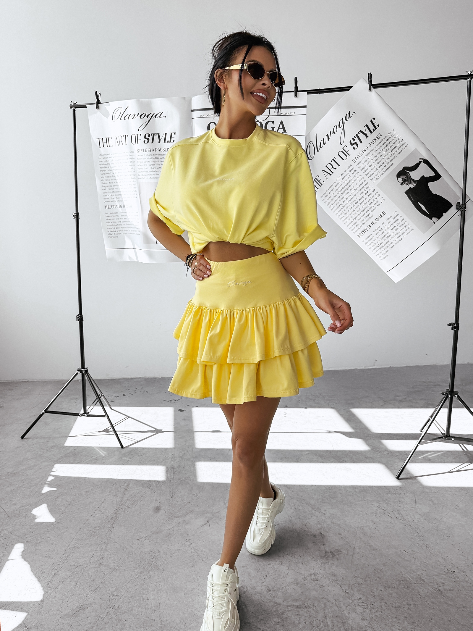 T-shirt bawełniany CAMPARI OLAVOGA żółty T-shirt bawełniany CAMPARI OLAVOGA żółty