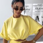 T-shirt bawełniany CAMPARI OLAVOGA żółty