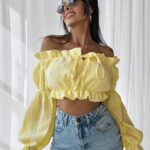 Bluzka hiszpanka TALISKER OLAVOGA żółta