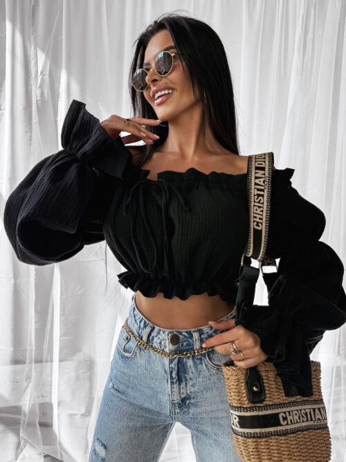 Bluzka hiszpanka TALISKER OLAVOGA czarna