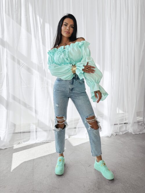 Bluzka hiszpanka TALISKER OLAVOGA miętowa