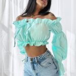 Bluzka hiszpanka TALISKER OLAVOGA miętowa