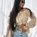 Bluzka hiszpanka TALISKER OLAVOGA beżowa