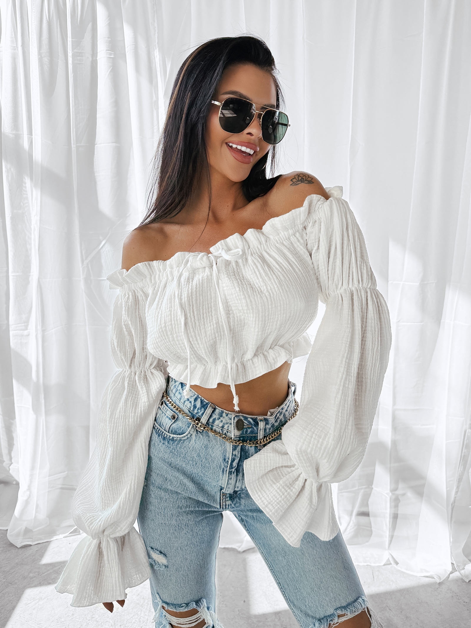 Bluzka hiszpanka TALISKER OLAVOGA ecru