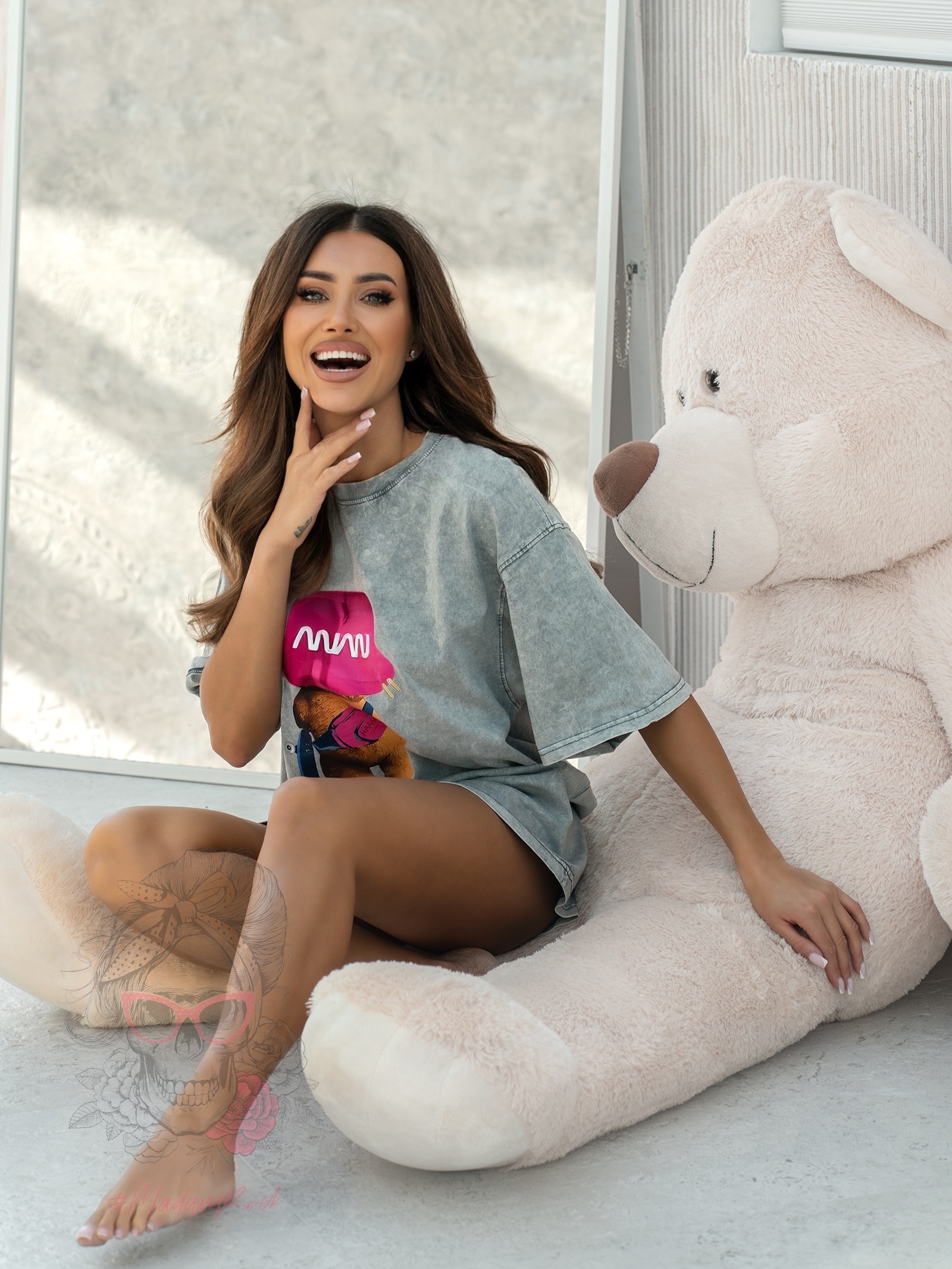 T-shirt dekatyzowany SoBear szary